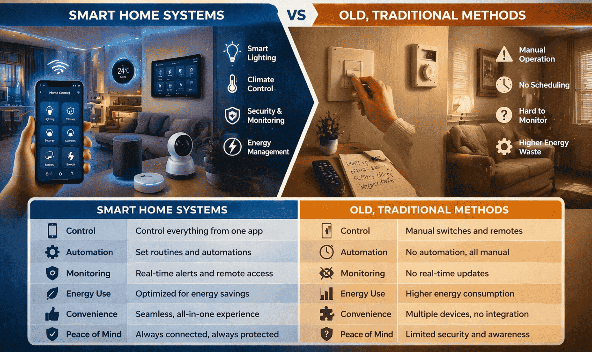 Comparing Connected Systems to Old Ways