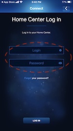 Home Center Log in